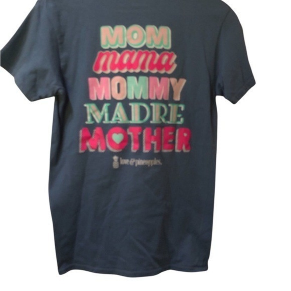 Blue Short Sleeve Mom Tee‎